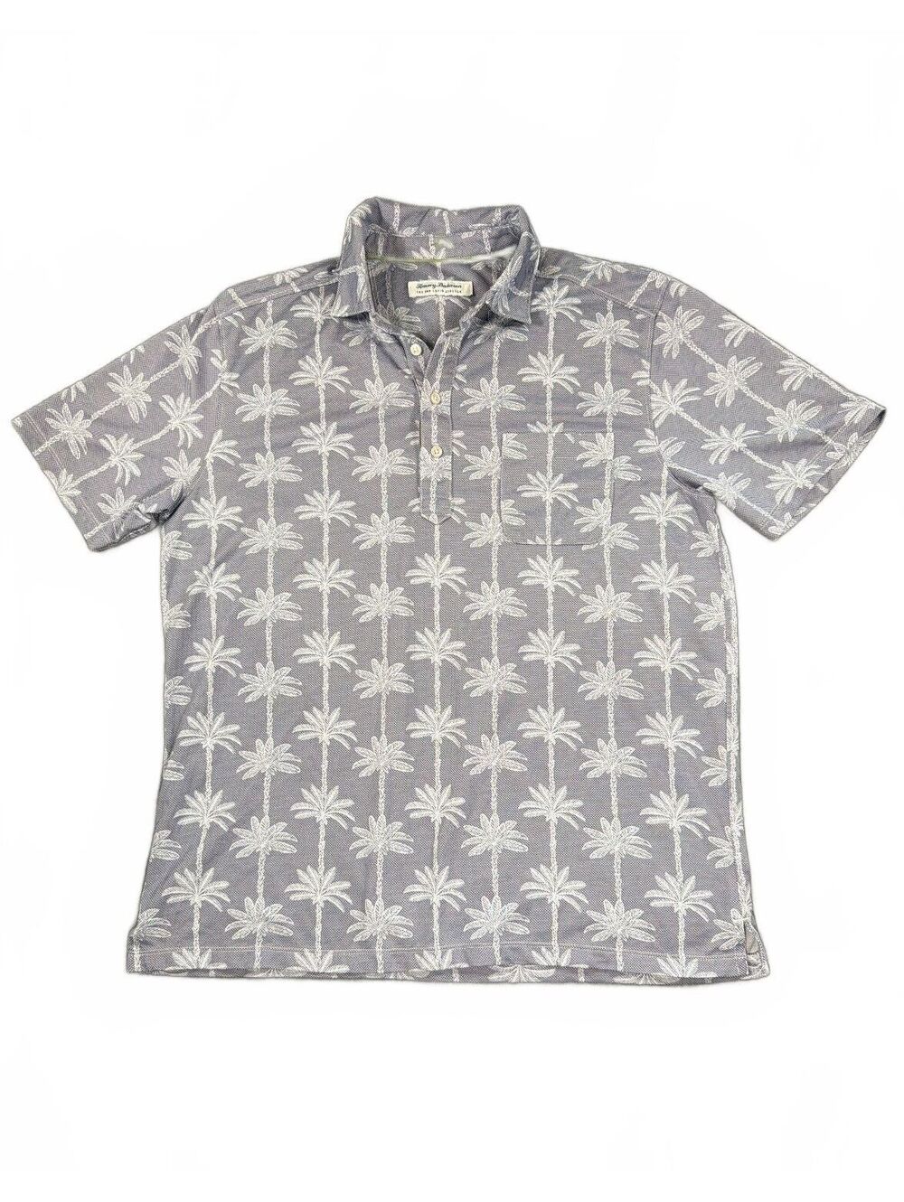 Tommy Bahama The San Lucio Stretch Palm Tree Print Polo Shirt Medium